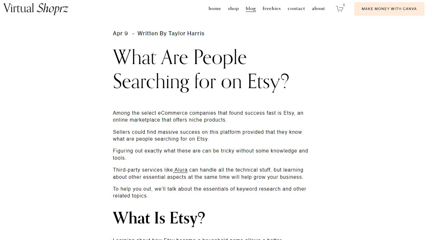 What Are People Searching for on Etsy? — Virtual Shoprz